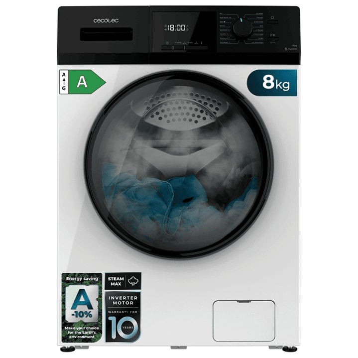 Cecotec Bolero Dresscode 8410 Inverter A Lavadora de Carga Frontal - 8kg - Centrifugado 1400rpm - Temperatura Regulable - Seguro Infantil - Motor Inve 1