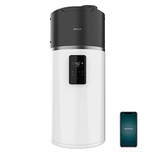 Cecotec AeroThermal 100 Water Connected Termo con Aerotermia de 100L - Pantalla Tactil - Temperatura Regulable - Control por App - Color Blanco