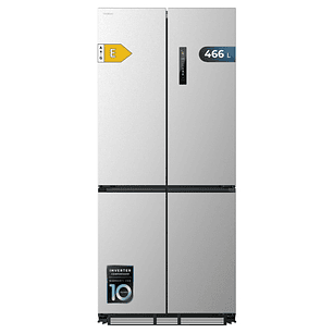 Cecotec Bolero CoolMarket 4D 466 SBI Inox E Frigorifico Americano - Capacidad 466L - Compresor Inverter - Acero Inoxidable - Nofrost - Frio Envolvente
