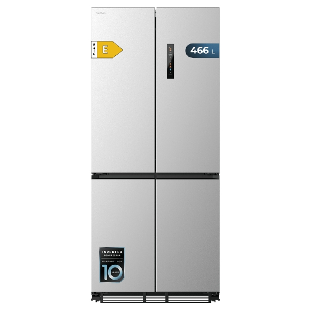 Cecotec Bolero CoolMarket 4D 466 SBI Inox E Frigorifico Americano - Capacidad 466L - Compresor Inverter - Acero Inoxidable - Nofrost - Frio Envolvente 1