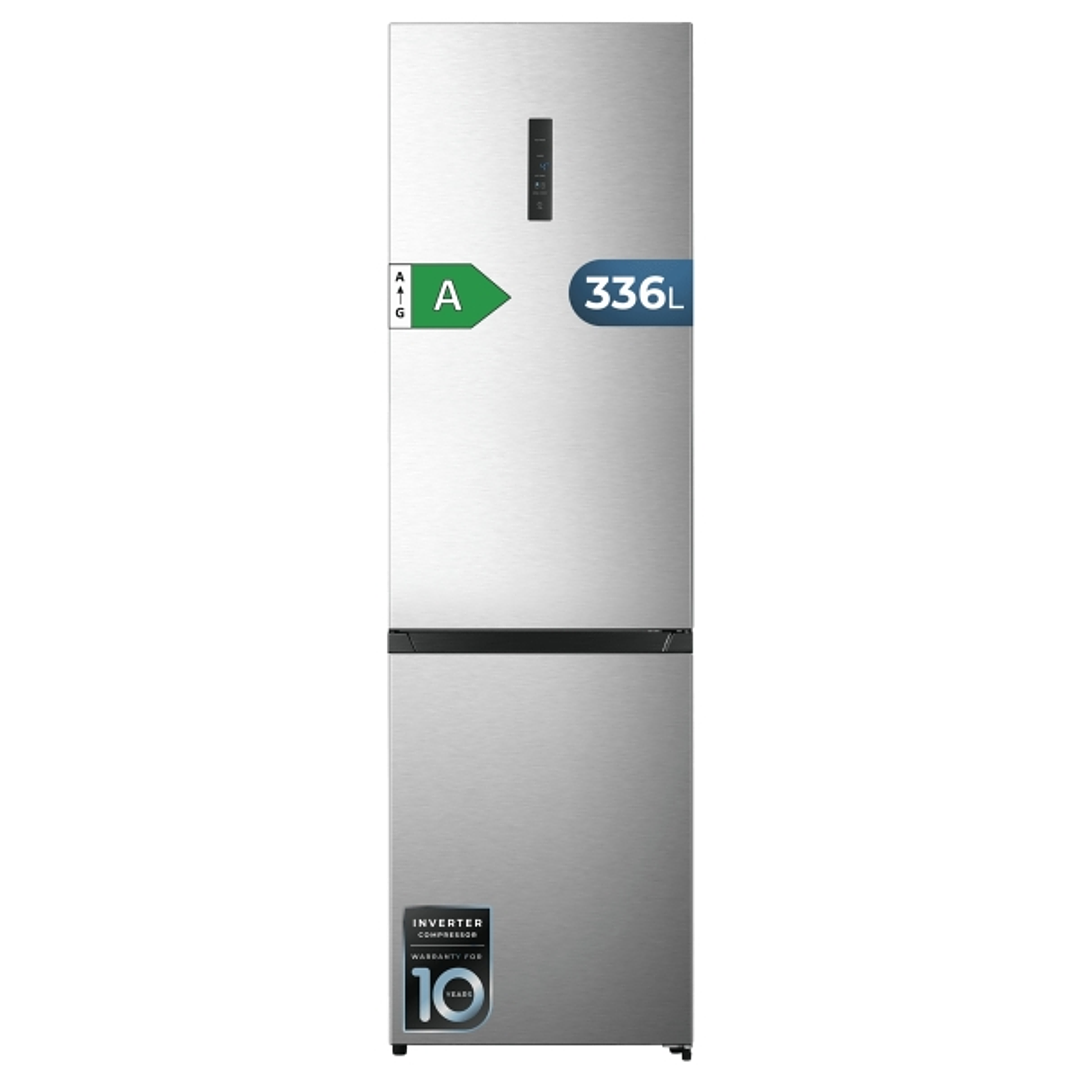 Cecotec Bolero CoolMarket Combi 336 Inox A Frigorifico Combi - Capacidad 336L - Silencioso 35dB - Compresor Inverter - Silencioso - Frio Envolvente -  1