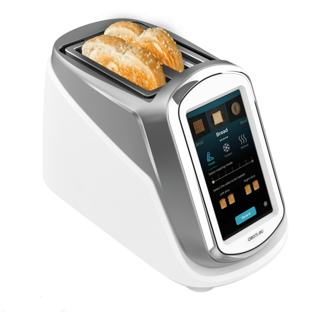 Cecotec ToastPad Double Pro Screen Tostadora de Doble Ranura - 1400W - Pantalla Tft 7