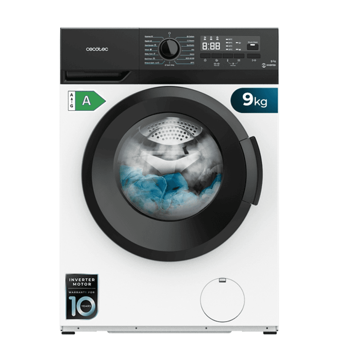 Cecotec Bolero dresscode 9300 Inverter A Lavadora de Carga Frontal - Capacidad 9kg - Velocidad 1400rpm - Seguro Infantil - Display LED - Motor Inverte 1