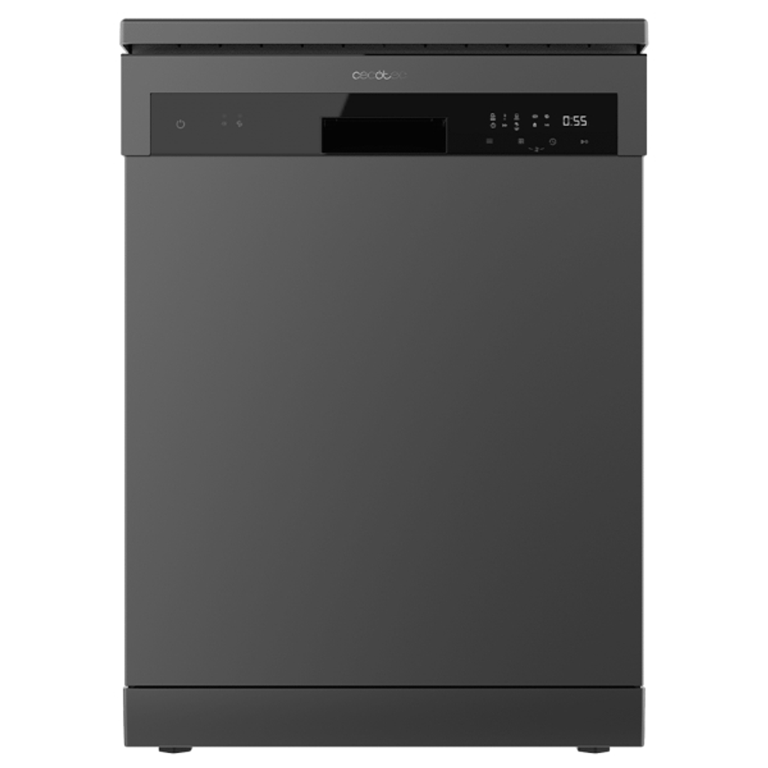 Cecotec Bolero Aguazero 6200 Dark D Lavavajillas de 60cm - 14 Cubiertos - Temperatura Regulable - Bandeja para Cubiertos - 6 Programas - Inicio Progra 1