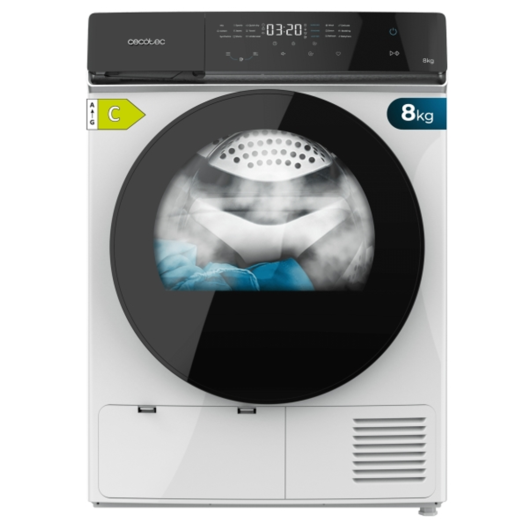 Cecotec Bolero DressCode Dry 8400 Inverter Secadora con Bomba de Calor de 8kg - 15 Programas - Tambor de Acero Inoxidable - Motor Inverter - Programab 1