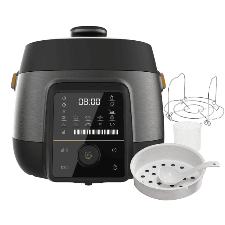 Cecotec GM Pot Chef 5000 Olla a Presion Electrica de 5L - Programable - Cubeta Antiadherente - Temperatura Regulable - Modos Preconfigurados - Incluye 1