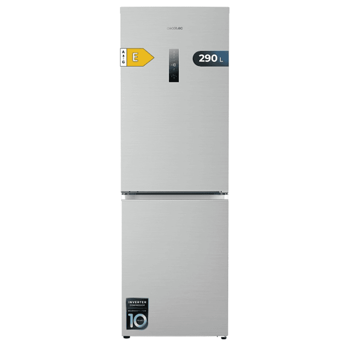 Cecotec Bolero CoolMarket Combi 290 Inox Frigorifico Combi - Capacidad 290L - Luz LED - Total Nofrost - Modo Vacaciones - Cajon para Carne y Pesado -  1
