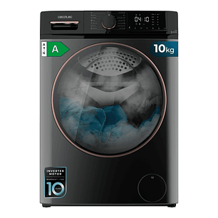 Cecotec Bolero DressCode 10610 Inverter Steel A Lavadora de Carga Frontal - Capacidad 10kg - Velocidad 1400rpm - Seguro Infantil - Motor Inverter - 15
