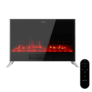 Cecotec ReadyWarm 7500 3in1 Total Flames Chimenea Electrica - 2000W - Temperatura Regulable - Temporizador - Apagado Automatico - Mando a Distancia - 