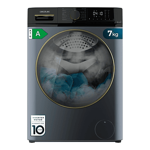 Cecotec Bolero DressCode 7610 Inverter Titanium A Lavadora de Carga Frontal - Capacidad 7kg - Velocidad 1400rpm - Motor Inverter - 15 Programas - Colo