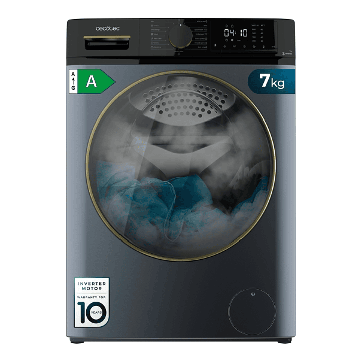 Cecotec Bolero DressCode 7610 Inverter Titanium A Lavadora de Carga Frontal - Capacidad 7kg - Velocidad 1400rpm - Motor Inverter - 15 Programas - Colo 1