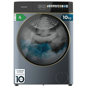 Cecotec Bolero DressCode 10900 Autodose Inverter FullColor Titanium A Lavadora de Carga Frontal con Autodosis - Capacidad 10kg - Velocidad 1400rpm - P