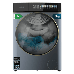 Cecotec Bolero DressCode 9900 Inverter FullColor Titanium A Lavadora de Carga Frontal - Capacidad 9kg - Velocidad 1400rpm - Pantalla 10.3