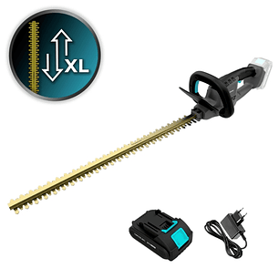 Cecotec TitaniumSword 6100 XL Freemove Cortasetos Inalambrico - Espada XL de 61cm - 21V 2.000mAh - Motor sin Escobillas - Cubierta Protectora - Cuchil