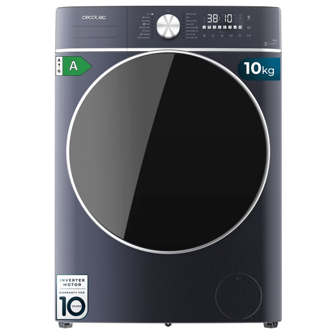 Cecotec Bolero Wash and Dry 10680 Inverter Titanium A Lavadora Secadora - Capacidad 10kg - Velocidad 1400rpm - Motor Inverter - 16 Programas - Color A 1