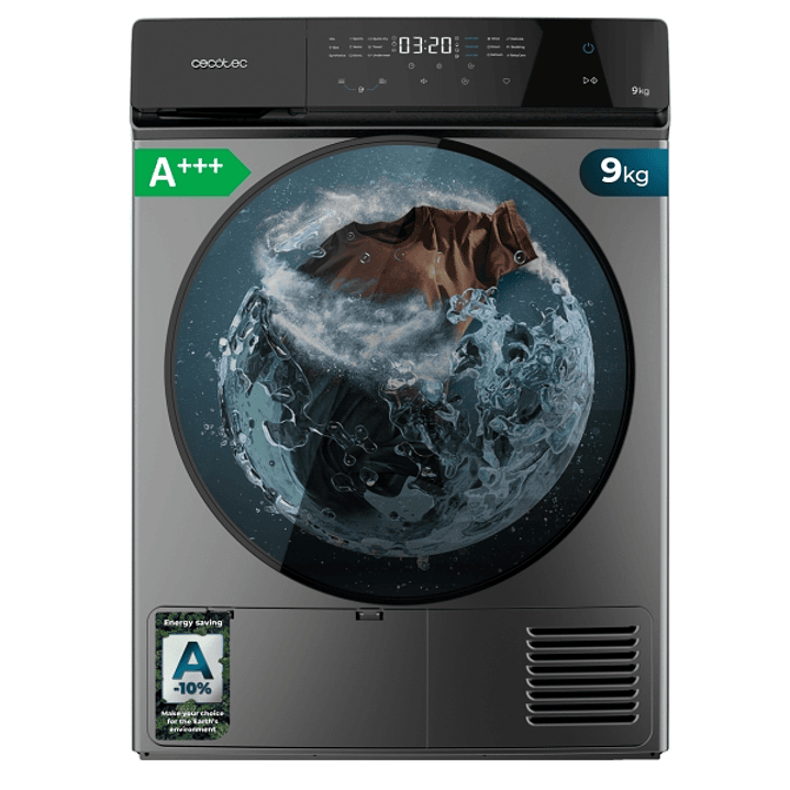 Cecotec Bolero DressCode Dry 9400 Inverter Steel Secadora con Bomba de Calor de 9kg - 15 Programas - Tambor de Acero Inoxidable - Motor Inverter - Pro 1