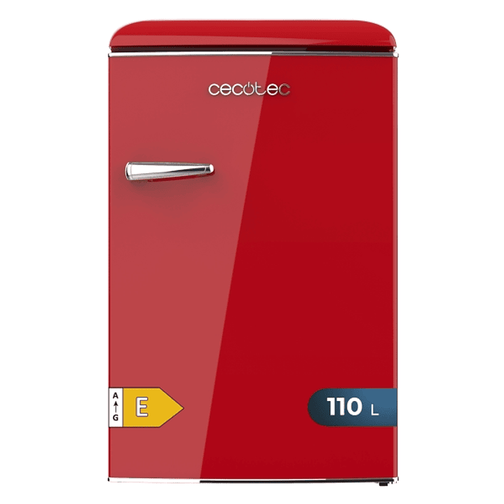 Cecotec Bolero CoolMarket TT Origin 110 Red E Mini Frigorifico - Capacidad 110L - Cajon para Hielo - Luz Interior - Tirador Cromado - Bandejas de Cris 1