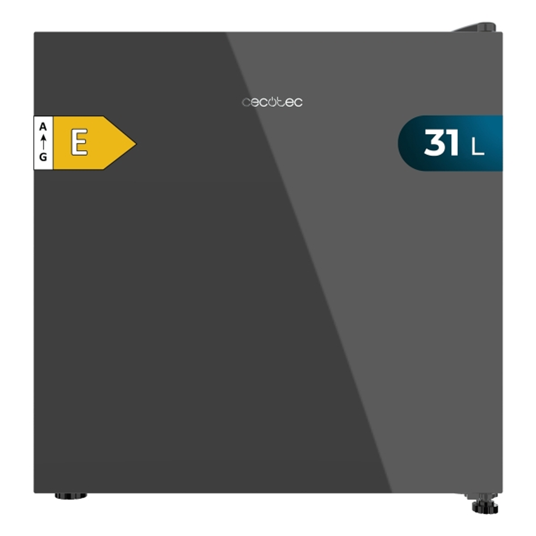 Cecotec Bolero CoolMarket TT 31 Dual Grey Glass E Mini Frigorifico Convertible - Capacidad 31L - Temperatura Regulable - Bandeja Interior Extraible -  1