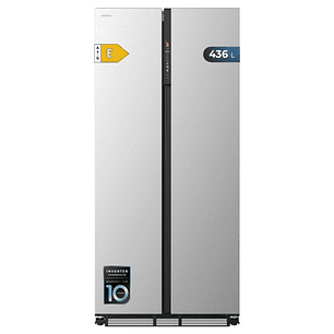 Cecotec Bolero CoolMarket SBS 436 SBI Inox E Frigorifico Americano - Capacidad 436L - Compresor Inverter - Acero Inoxidable - Nofrost - Frio Envolvent