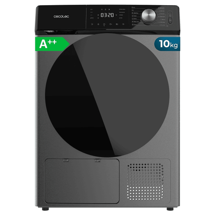 Cecotec Bolero Dresscode Dry 10350 Steel Secadora con Bomba de Calor de 10kg - 14 Programas - Tambor de Acero Inoxidable - Inicio Programable - Bloque 1