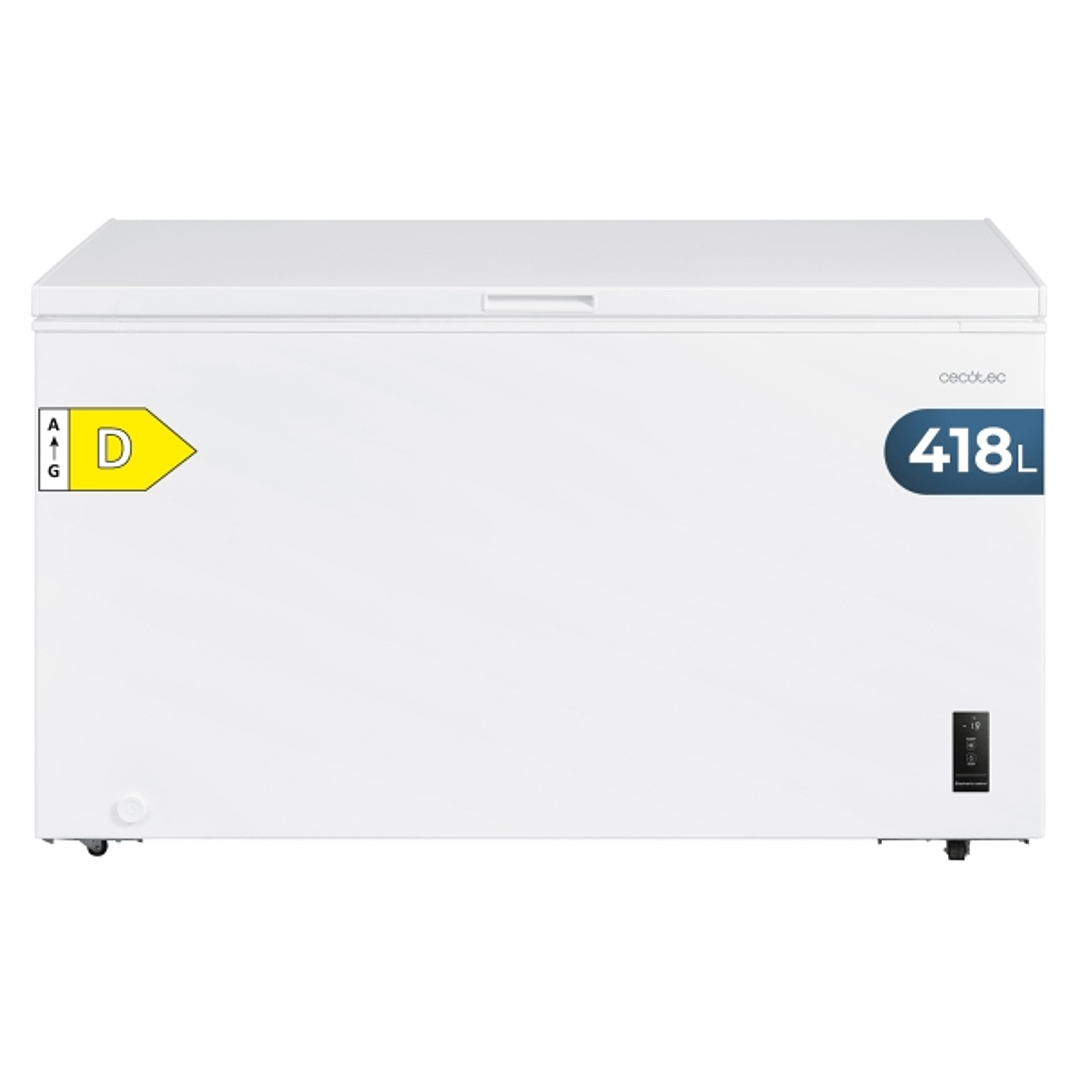Cecotec Bolero CoolMarket Chest 418P White E Congelador Horizontal Convertible - Capacidad 418L - Temperatura Regulable - Doble Cesta - Alarma de Puer 1