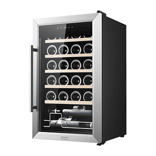 Cecotec Bolero GrandSommelier 2450 Inox Compressor Vinoteca para 24 Botellas - Silencioso 45dB - Temperatura Regulable - Compresor de Enfriamiento - C