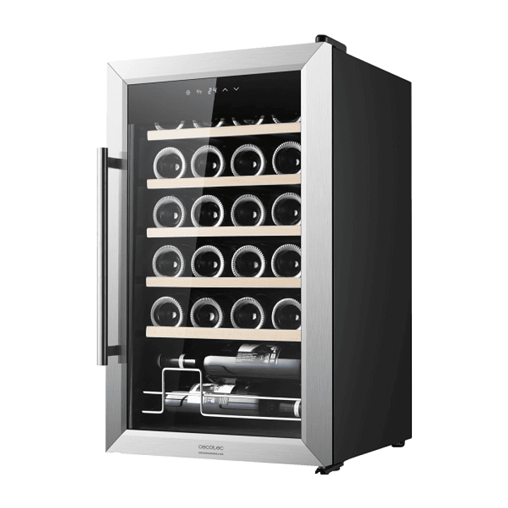 Cecotec Bolero GrandSommelier 2450 Inox Compressor Vinoteca para 24 Botellas - Silencioso 45dB - Temperatura Regulable - Compresor de Enfriamiento - C 1