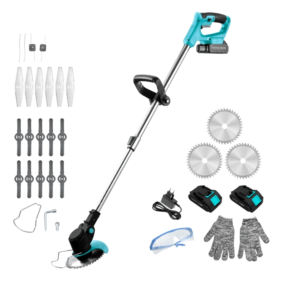 Cecotec Desbrozadora FastCut 3000 Freemove Desbrozadora Cortaborders Multifuncion - 650W - 2.000mAh - Incluye Accesorios - Multifuncion - Cabezales In 1