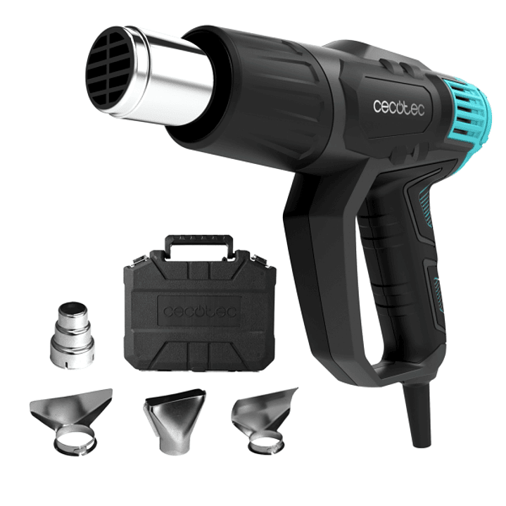 Cecotec Hell Gun 7500 Full Equip Pistola de Calor - 2000W - Temperatura Regulable de 50ºC a 550ºC - Cabezales Incluidos - Color Negro 1