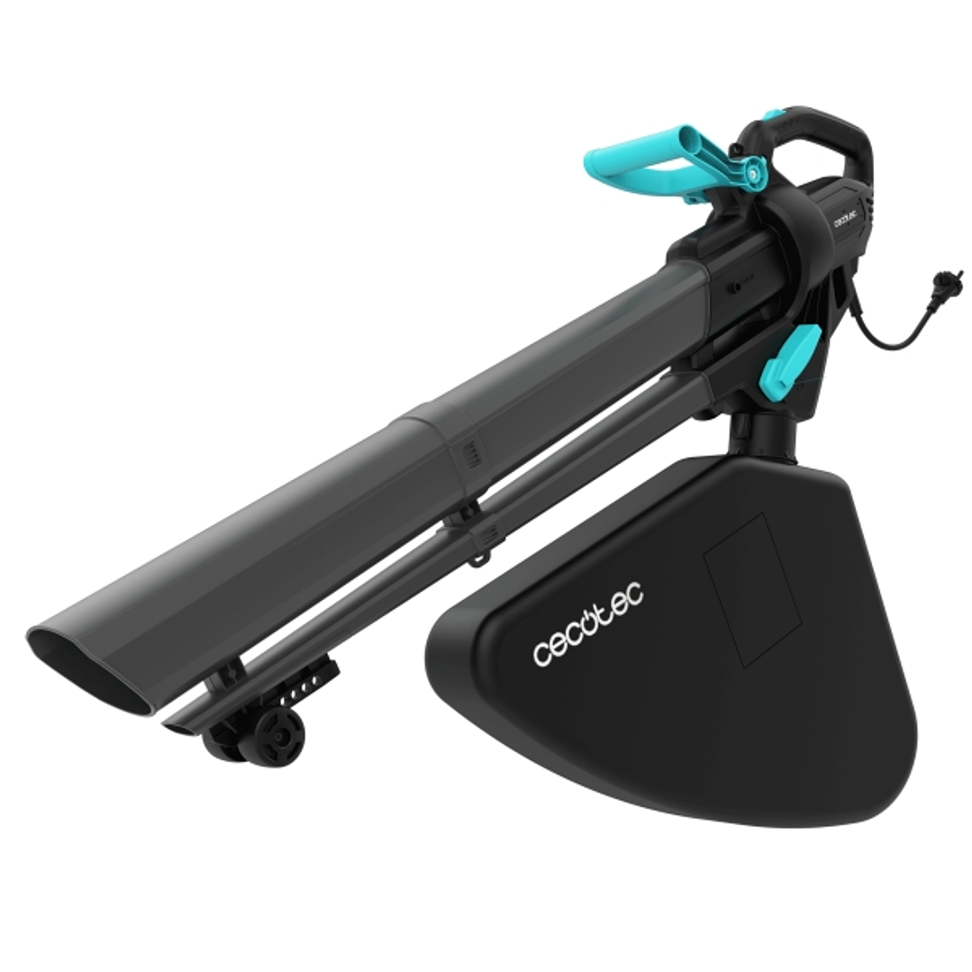 Cecotec AirForce 3300 Crush and Go Soplador Aspirador de Hojas - 3300W - Varias Velocidades - Triturador Incorporado - Bolsa de 40L - Velocidad hasta  1