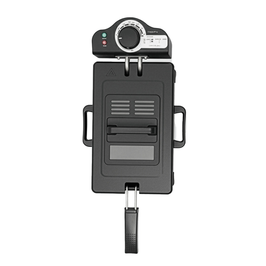 Cecotec Cleanfry 3 L Black+ Freidora Electrica - 2000W - Capacidad 3L - Antiadherente - Temperatura Regulable - Acero Inoxidable - Apto para Lavavajil 1