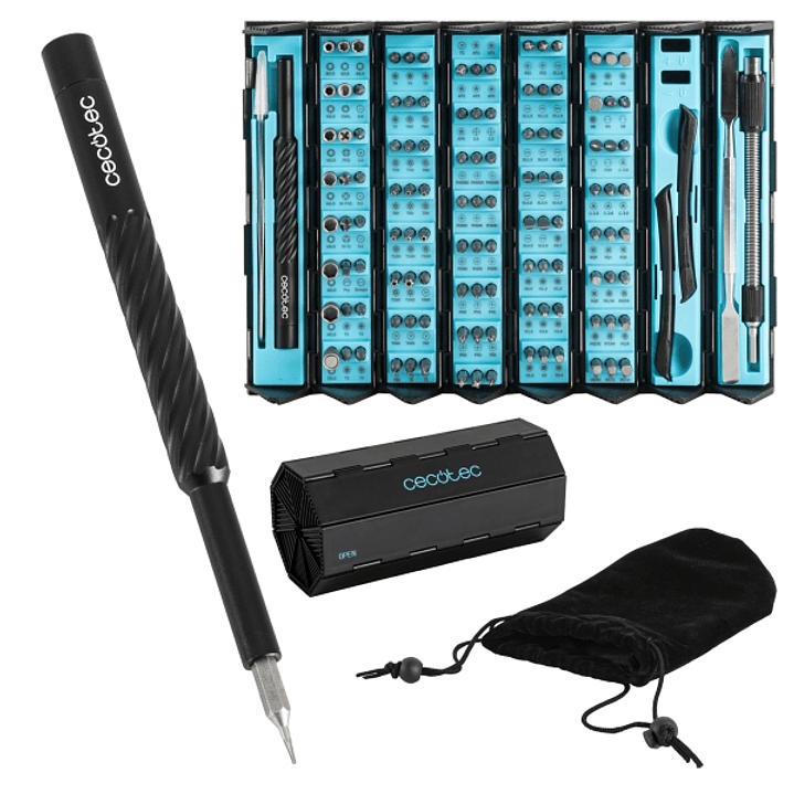 Cecotec PrecissionGyro 300 Infinity Destornillador de Precision - 128 Piezas - Incluye Accesorios - Estuche Plegable con Magnetizador - Color Negro 1