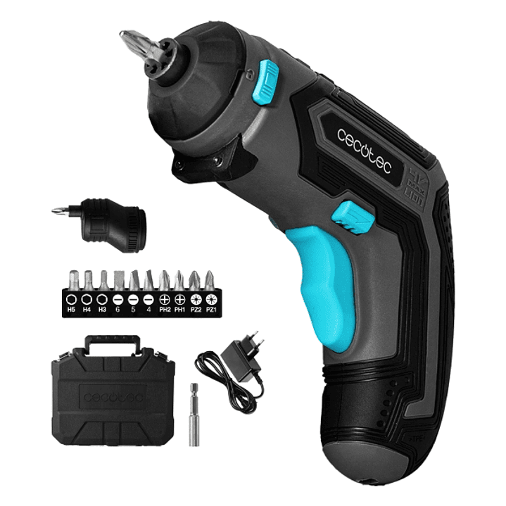 Cecotec PowerGyro 3500 X-treme Set Atornillador Inalambrico - Autonomia hasta 60min - Velocidad 200rpm - Bateria 4V 1.500mAh - sin Cables - Luz LED -  1