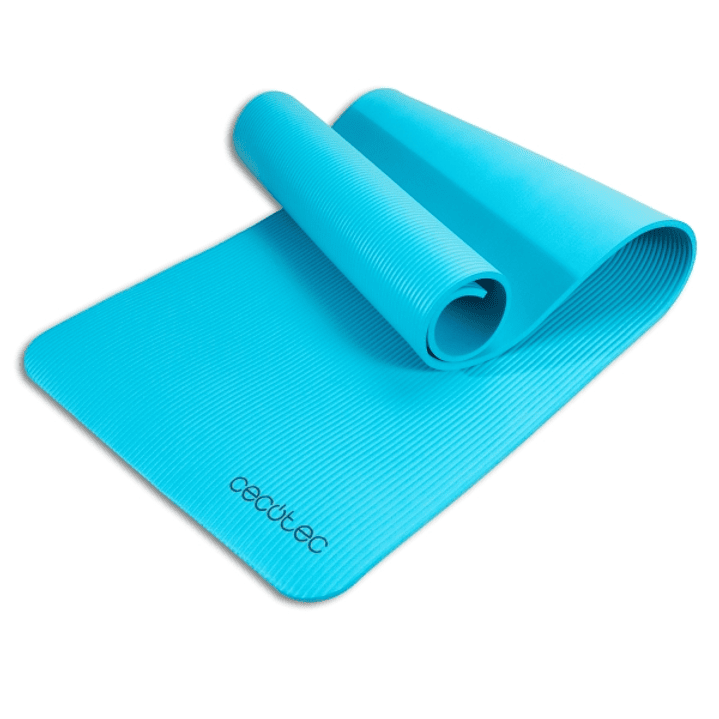 Cecotec DrumFit Mat Esterilla - Patron Antideslizante - Elastomero Termoplastico - Asa de Transporte - 183x61x1cm - Color Negro y Azul 1