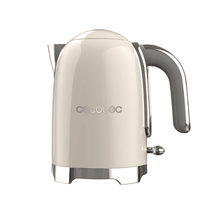 Cecotec Thermosense Oval Hervidor de Agua - 2200W - Capacidad 1.7L - Filtro Antical - Acero Inoxidable - Apagado Automatico - Color Beige