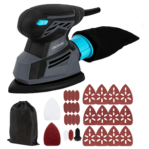 Cecotec PerfectSurface 125 Delta EasyGo Lijadora Electrica - 130W - Velocidad 13.500rpm - Cable 2m - Incluye Accesorios - Color Gris Oscuro