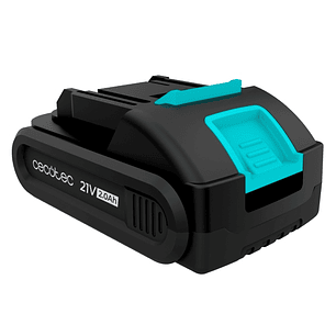 Cecotec NEX21 Bateria para Herramientas de 21V - Capacidad 2000mAh - Puerto de Carga Incluido - Color Negro