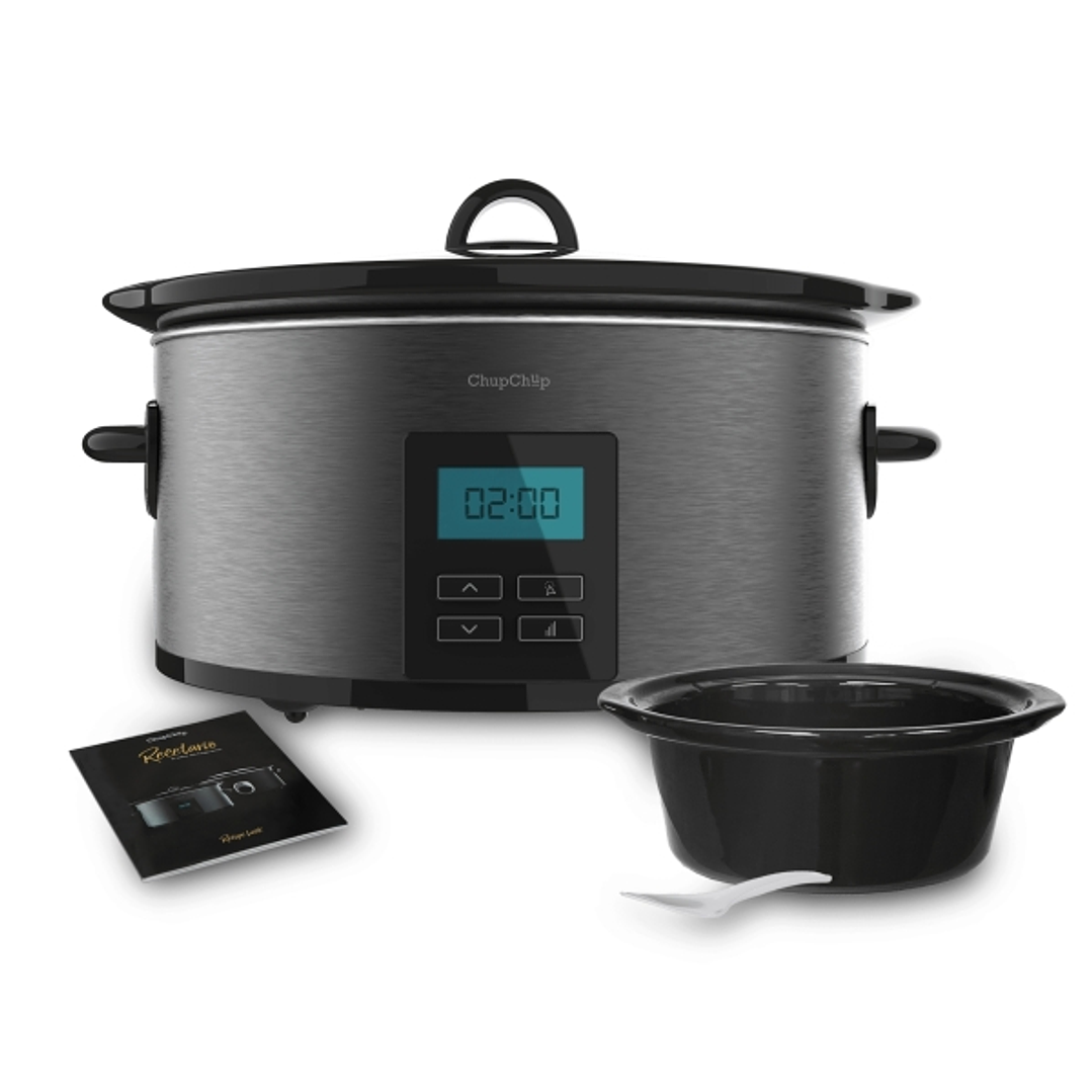 Cecotec Chupchup Matic Spatula Olla de Coccion Lenta - 240W - Capacidad 5.5L - Pantalla Digital - Temperatura Regulable - Temporizador - Incluye Recet 1