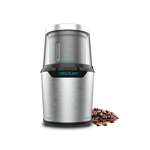 Cecotec Molinillo de Cafe y Especias Titanmill 300 Duoclean Molinillo de Cafe y Especias - 300W - Capacidad 90g - Vaso para Triturar - Cuchillas Recub