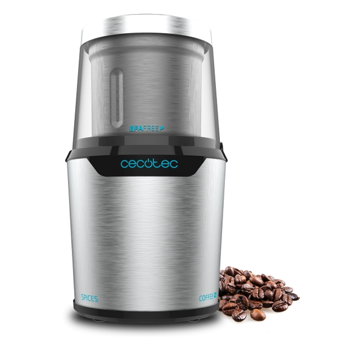 Cecotec Molinillo de Cafe y Especias Titanmill 300 Duoclean Molinillo de Cafe y Especias - 300W - Capacidad 90g - Vaso para Triturar - Cuchillas Recub 1