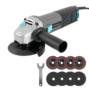 Cecotec RadialPower 1000 Filtra Radial de 125mm - 1000W - 6 Niveles de Variables - Velocidad 16.000rpm - Mango de Doble Posicion - Filtros Traseros - 