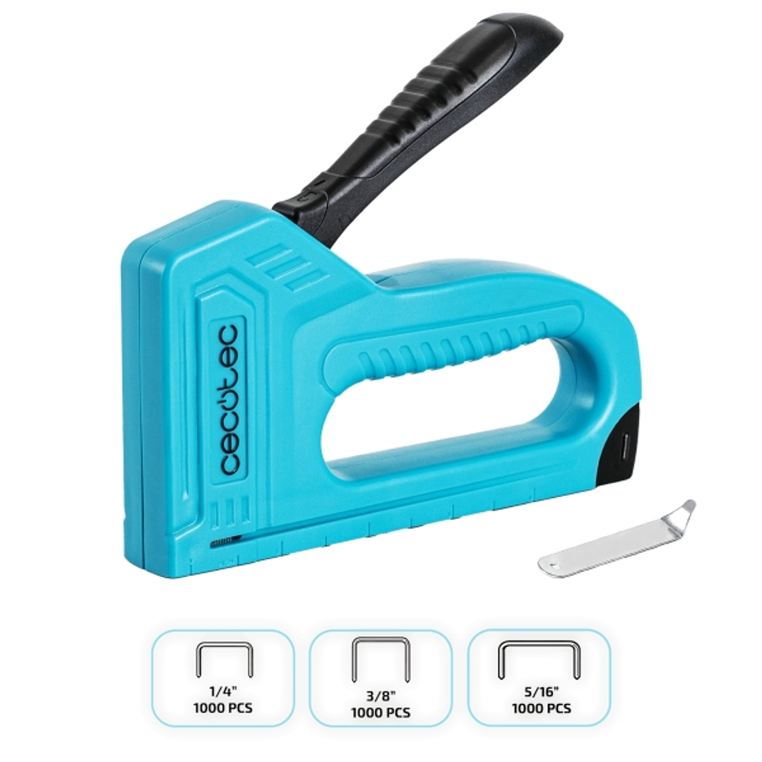 Cecotec FastTacker Clavadora/Grapadora - 3000 Grapas Incluidas - Color Negro y Azul 1