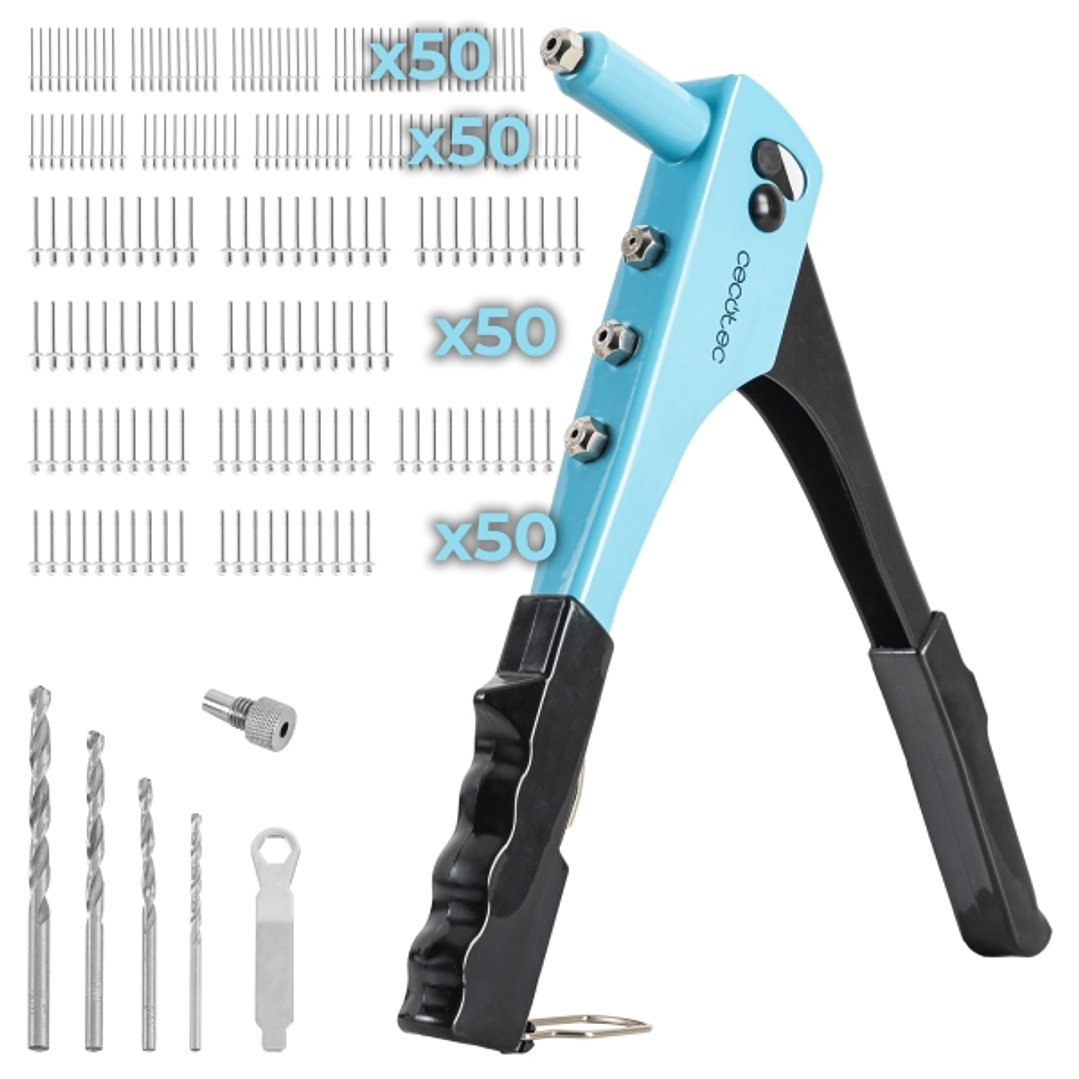 Cecotec FixerForce Remachadora Manual - Incluye Accesorios - Color Negro y Azul 1