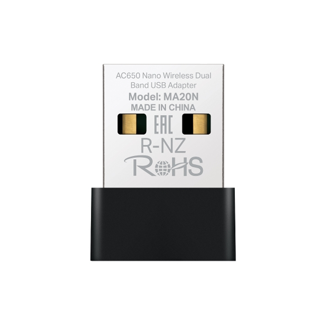 Mercusys MA20N Adaptador USB WiFi Doble Banda AC650 - Hasta 433Mbps 5GHZ, Hasta 200Mbps 2.4GHz - Color Negro 1