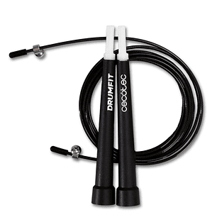Cecotec DrumFit Speed Rope Comba de Velocidad Profesional - 3 Metros de Largo - Longitud Ajustable - Cuerda de Acero - Color Negro