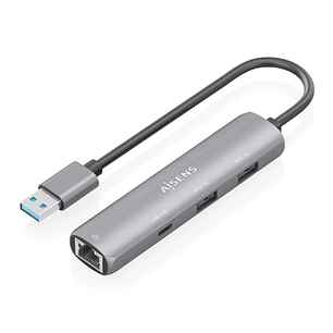 Aisens USB-A 3.0 Dock a RJ45 Hub 1xUSB-C 2xUSB-A