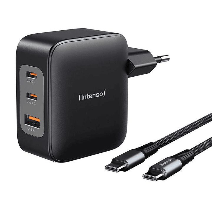 Intenso | KIT Cargador GaN W100ACC + Cable USB-C 1