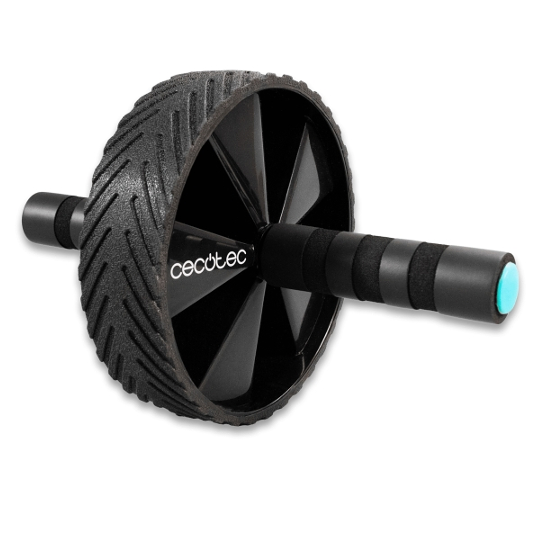 Cecotec DrumFit AB Wheel Rueda Abdominal - Soporta hasta 200kg - Multifuncion - Agarre Antideslizante Acolchado - Esterilla Incluida - Recubrimiento d 1