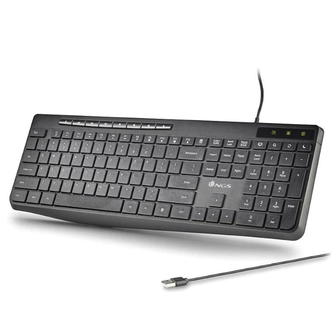 NGS Teclado USB SPECTRA Ultra Slim Silen. USB-A 1