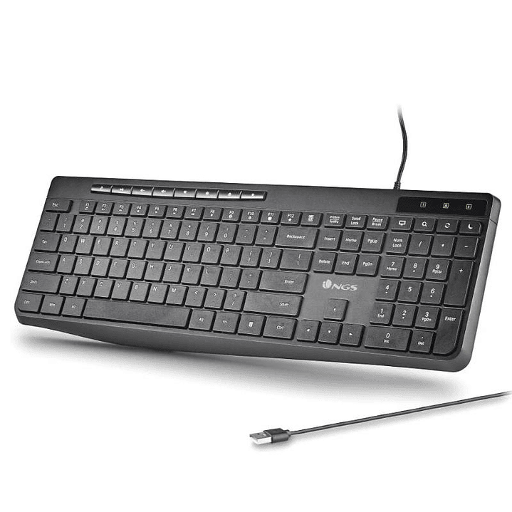 NGS Teclado USB SPECTRA Ultra Slim Silen. USB-A 1